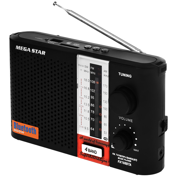 RADIO PORTÁTIL MEGASTAR MP-1842BT BLUETOOTH