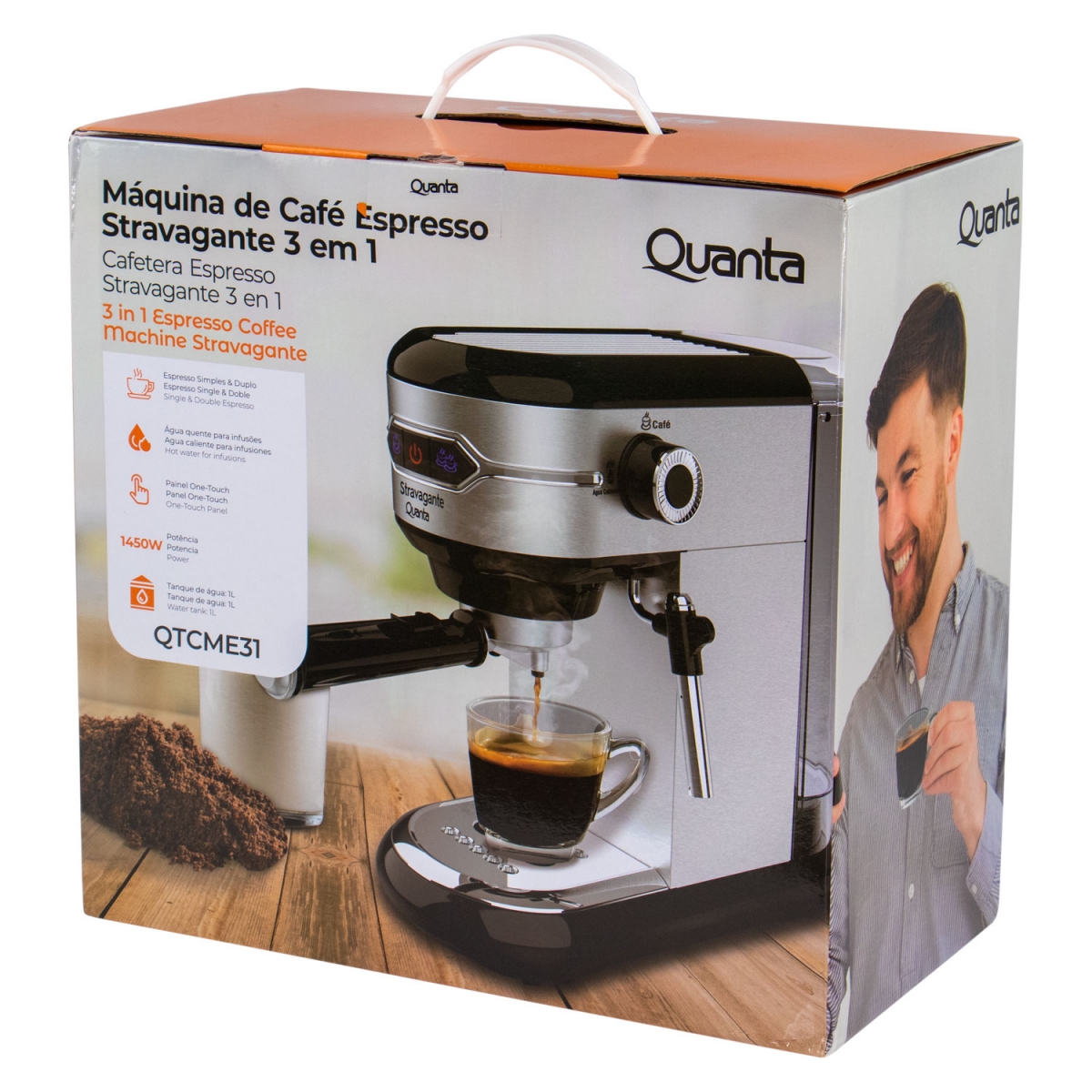 Cafetera Espresso Stravagante 3 en 1 QTCME31 220V