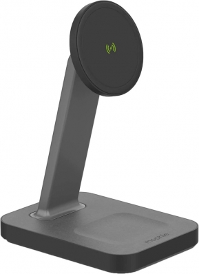 Carregador Sem Fio Magnetico Mophie Snap+ Wireless Charging Stand - Preto