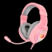 Headset Gamer Redragon Hylas H260P-RGB / Drivers 50MM / P2 / USB / Adaptador 3.5MM - Rosa