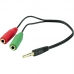 Cabo Adaptador Fone/Microfone P3 Macho para P2 Femea