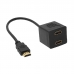 Cabo Adaptador HLD HDMI para HDMI X2 Femea - Preto