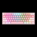 Teclado Gamer Redragon K616-RGB PW Fizz Pro - Rosa/Branco