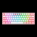 Teclado Redragon K616-RGB WP Fizz Pro - Branco e Rosa (com Cabo e Sem Fio)
