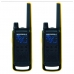 Walkie Talkie Talk Motorola T-470 35MIL-56KM / IPX4 / Lanterna / Bateria Recarregavel - Preto e Amarelo
