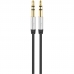 Cabo Auxiliar P2 X P2 Elg P3520HD Banhado A Ouro 24K (2 Metros) Preto