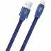 Cabo Lightning USB Elg CNV810BE Tecido Canvas (1 Metro) Azul