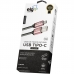 Cabo USB-C Elg SKNC10BK Tecido Natural 2.4A 12W (1 Metro) Preto