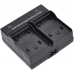 Carregador Duplo 970 para Camera Sony F550/970/FM50/QM19D - Preto