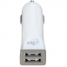 Carregador Veicular Elg CC2S Polimero de Alta Resistecia 2X USB 1A/2A - Branco