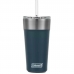 Copo Termico com Tampa e Canudo Coleman 600ML - Azul