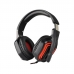 Fone de Ouvido Gaming Satellite com Microfone AE-361R LED Evolution USB 3.5MM Vermelho
