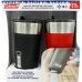 Kit Copo Termico com Tampa e Canudo Coleman 600ML - Preto/Vermelho