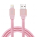 Cabo Elg CNV810PK - USB/Lightning - 1 Metro - Canvas - Rosa