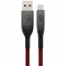Cabo Elg M510RD - USB/Micro USB - 1 Metro - Canvas - Preto e Vermelho