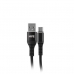 Cabo Hye HYE25C - USB/Tipo C - 1.2 Metros - Canvas - Preto