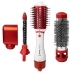 Escova Secadora Quanta Perfectlook QTKCS7000 - 1100W - Kit 4 Em 1 - 110V - Branco e Vermelho