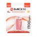 Pilha Mox 1700 - AAA - 1700MAH - 2 Unidades - Recarregavel