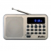 Radio Portatil Kolke KPR-364 - USB/SD/Aux - AM/FM - Prata