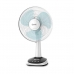 Ventilador de Mesa Quanta QTVMR20 - 24W - 30CM - Recarregavel - Bivolt - Branco e Preto