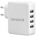 Adaptador de Tomada Aiwa AWCSWC4P 4 USB de 24 Watts- Branco