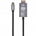 Cabo Adaptador USB-C para HDMI Yookie YA12 de 2 Metros - Preto/Prata