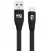 Cabo Micro USB Elg Flat EC510PT 1.25 Metros - Preto