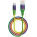 Cabo USB-C Elg TC10RB 1 Metro - Rainbow