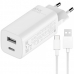 Carregador USB-C Xiaomi 65W Gan Charger AD652GEU USB/USB-C de 65 Watts - Branco