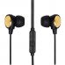 Fone de Ouvido Moxom MX-EP31 com Microfone e Cabo de 1.2 Metros - Preto/Dourado