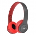 Fone de Ouvido Sem Fio Mox MO-F900 com - Cinza/Vermelho