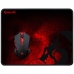 Kit Mouse Gamer Sem Fio Redragon M601WL-Ba + Mousepad de 330 X 260 X 3 MM - Preto/Vermelho
