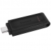 Pen Drive de 64GB Kingston Datatraveler 70 DT70 USB-C - Preto
