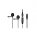 Microfone de Lapela Dupla Boya Lightning/Aux BY-M2D Preto