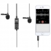 Microfone de Lapela Duplo Boya Omnidirecional BY-M1DM