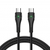 Cabo Mcdodo CA-6660 USB-C para USB-C - Preto 1.5 Metros