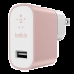 Carregador USB Belkin F8M731DQ Metalico Mixit - Rosa