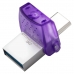 Pendrive Kingston Data Traveler Microduo 3C 64GB / USB-A 3.2 / Tipo-C - Roxo
