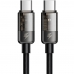Cabo USB-C A USB-C Mcdodo CA-2840 100 W - Preto Transparente 1.2 Metros