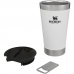Caneca de Cerveja Stanley Classic Beer Pint com Tampa + Abridor - Branco 473ML