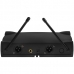 Sistema de Microfone Sem Fio Quanta QTMIC103 com 2 Microfones Bivolt - Preto
