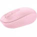Mouse Sem Fio Microsoft 1850 - Rosa Claro