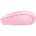 Mouse Sem Fio Microsoft 1850 - Rosa Claro