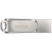 Pen Drive de 32GB Sandisk Dual Drive Luxe SDDDC4-032G-G46 USB-C 3.1 - Prata
