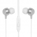 Fone de Ouvido Moxom MX-EP54 com Microfone e Cabo de 1.2 Metros - Branco/Prata