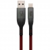Cabo USB-C Elg TC10RD Canvas Nylon Reforcado (1 Metro) Vermelho/Preto