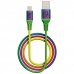 Cabo Micro USB Elg M510RB 1 Metro - arco-iris