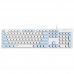 Teclado Aigo K200 USB White/SKY Blue 3.0