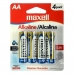Pilha AAA Maxell Alkalina PACK-4