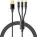 Cabo Mcdodo CA-3330 3 Em 1 USB 65 W - Preto 1.2 Metros